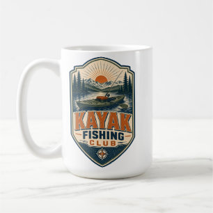 Mug Club de pêche en kayak - Pêche extérieure rétro vi