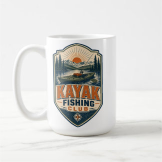 Mug Club de pêche en kayak - Pêche extérieure rétro vi