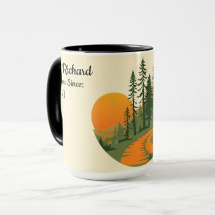 Mug Club de Randonnée Rétro Café Montagne Vintage