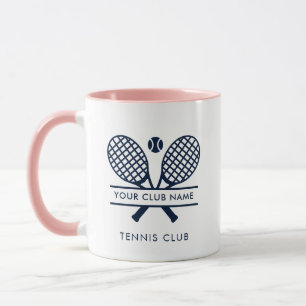 Mug Club de sport Nom Marine Blue Logo Équipe de tenni
