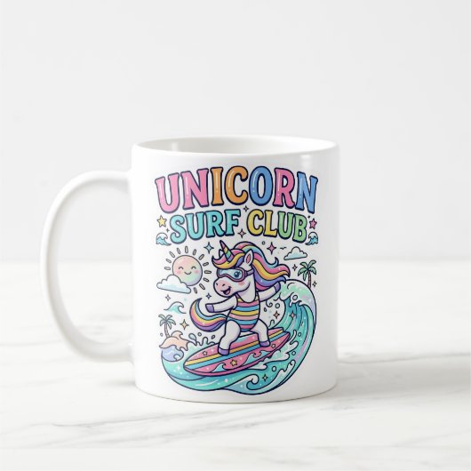 Mug Club de surf Licorne (Gauche)