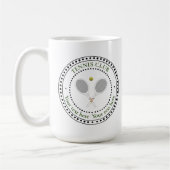 Mug Club de tennis en texte personnalisable (Gauche)