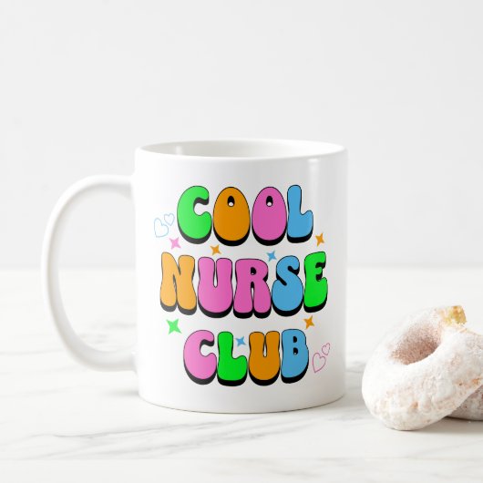 Mug Club des infirmières cool (Avec donut)