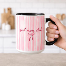 Club des mamans de filles à rayure rose 