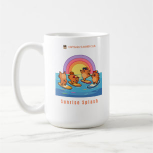 Mug Club d'été de capybaras Splash au lever du soleil 