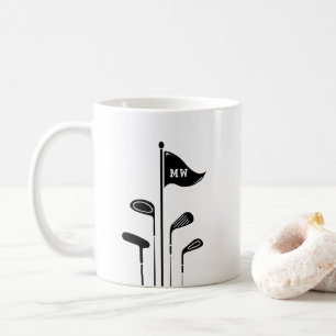 Mug Clubs De Golf Modernes Créez Vos Propres Initiales