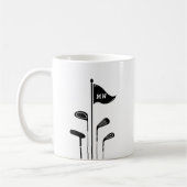 Mug Clubs De Golf Modernes Créez Vos Propres Initiales (Gauche)