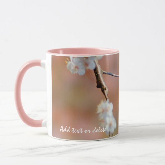 Mug Clusters De Fleurs Japonaises D'Apricot (Gauche)