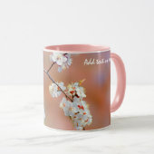Mug Clusters De Fleurs Japonaises D'Apricot (Devant droit)