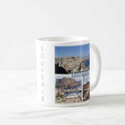 Mug CMP030 NAPLES, MONT VESUVIUS, Italie, (Devant droit)