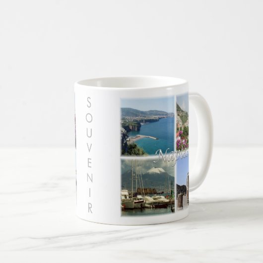 Mug CMP035 NAPLES, Amalfi, Sorrento, Pompéi, (Devant droit)