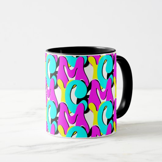 Mug CMYK Funky Retro (Devant droit)