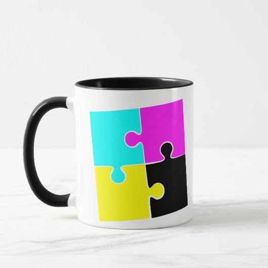 Mug CMYK Jigsaw Pièces (Gauche)