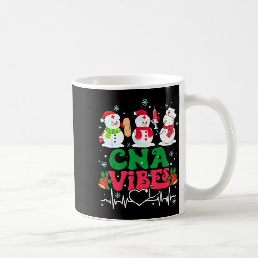 Mug Cna Vibes Nurse Snowman Stethoscope Santa Funny Ch (Droite)