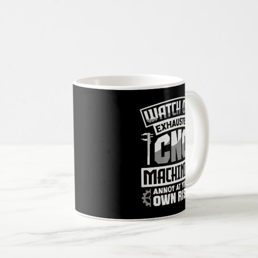 Mug Cnc Machinist Metalworker Machin Regarder Prem (Devant droit)