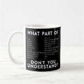 Mug CNC Machinist Quelle partie de Ne comprenez-vous p (Gauche)