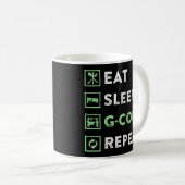 Mug CNC Machiniste Mangez le sommeil G Code Répétition (Devant droit)