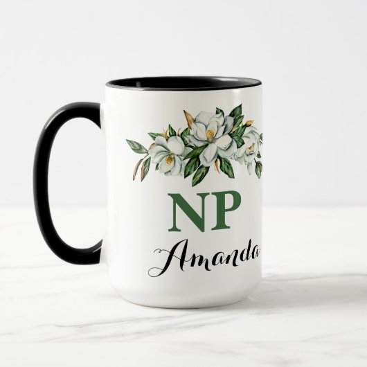 Mug CNP NP Floral Bouquet Vert Magnolia Graduation (Gauche)