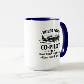 Mug Co-Pilot Rules WWII Plane Humor Tee (Devant droit)
