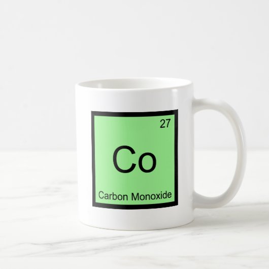 Mug Co - Symbole d'élément de chimie du monoxyde de ca (Droite)