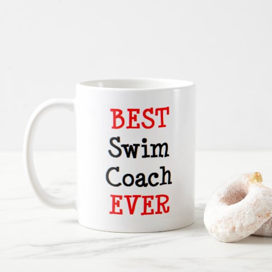 Mug coach de natation, meilleur (Avec donut)