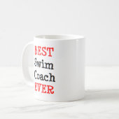 Mug coach de natation, meilleur (Devant gauche)