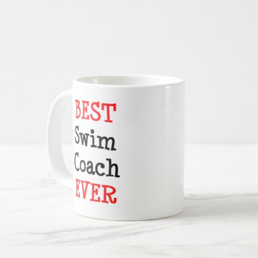 Mug coach de natation, meilleur (Devant gauche)