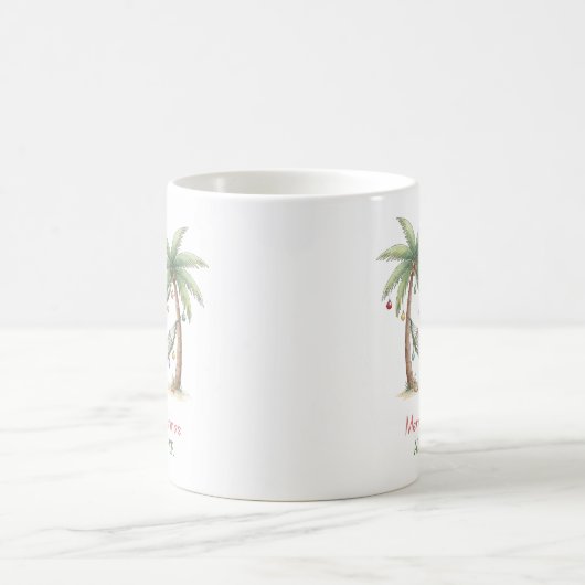 Mug Coastal Christmas Palm Trees With Hammock (Centre)