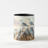 Mug Coastal Seagulls Watercolor Seascape (Centre)