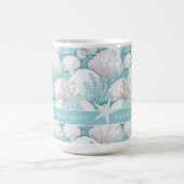 Mug Coastal Seashell & Coral Motif#3 ID1009 (Centre)