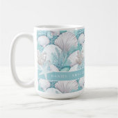 Mug Coastal Seashell & Coral Motif#3 ID1009 (Gauche)