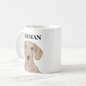 Mug Coaster de boisson à base de Dachshund rouge lisse (Devant gauche)