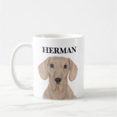 Mug Coaster de boisson à base de Dachshund rouge lisse (Gauche)