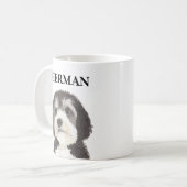 Mug Coaster de boisson Bernedoodle personnalisé (Devant gauche)