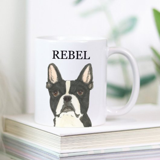 Mug Coaster de boisson de Boston Terrier personnalisé