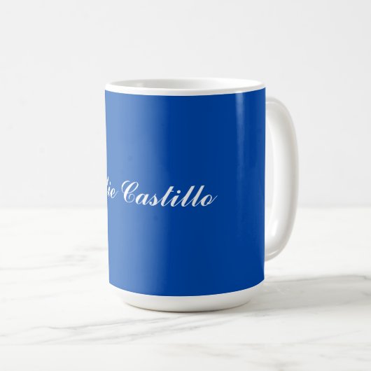 Mug Cobalt Blue Unique Professional Nom de calligraphi (Devant droit)