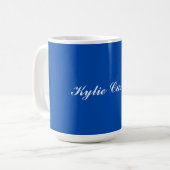 Mug Cobalt Blue Unique Professional Nom de calligraphi (Devant gauche)