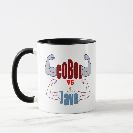 Mug Cobol vs Java Programming Languages Showdown  (Gauche)