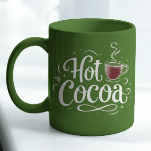 Mug Coca chaud Elegant blanc Script Citation Coca chau