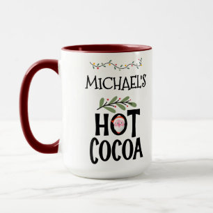Mug Coca chaud Noël Père Noël & Custom Name