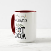 Mug Coca chaud Noël Snowman & Nom personnalisé (Devant gauche)