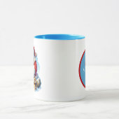 Mug Coca de Noël festif Père Noël ajouter monogramme (Centre)