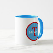 Mug Coca de Noël festif Père Noël ajouter monogramme (Devant droit)