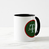 Mug Coca de Noël festif Père Noël ajouter monogramme (Devant droit)
