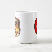 Mug Coca de Noël festif Père Noël ajouter monogramme (Centre)