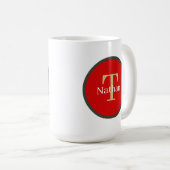 Mug Coca de Noël festif Père Noël ajouter monogramme (Devant droit)