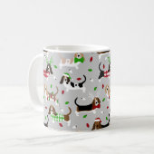 Mug Coccinelle à café Basset de Noël (Devant gauche)