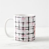 Mug Coccinelle à rayures rose noir (Gauche)