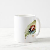Mug Coccinelle chanceuse sur une feuille (Devant droit)
