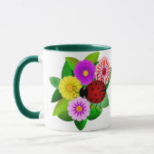 Mug Coccinelle et fleurs (Gauche)